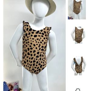 Never worn girl leopard one piece